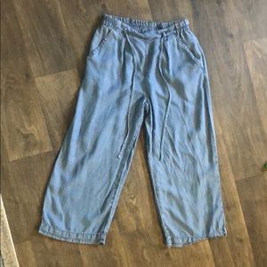 Mid rise light Jean culotte